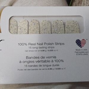 Glitter Cream Nail Polish Strips - Sparkle Accent